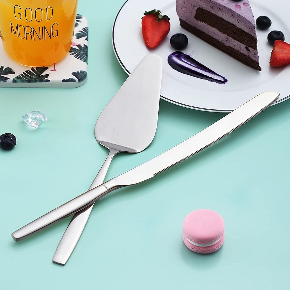 Wedding Cake and Server Set, Stainless Steel Cake Cutting Set For Include Cak...