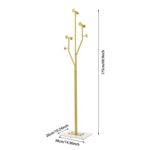 Saving Space Coat Rack Freestanding Coat Tree Branch-shaped Corner Coat Rack