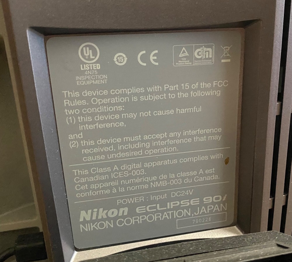 NIKON Eclipse 90i Microscope w/ 5 Objectives