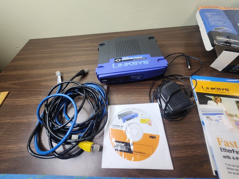 Linksys Etherfast Router BEFSR41 Ver 2. 4 Port 10/100