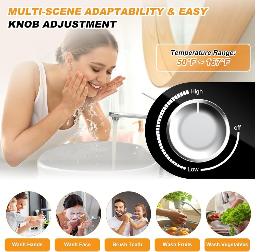 1.6Gal Mini Tank Water Heater 1500W Electric Under Sink 110V Point Use (28)