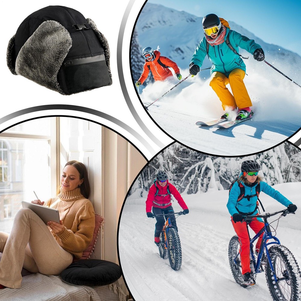 Winter Hat USB-Powered Warm Headgear Windproof Thermal Ear Protection Hat