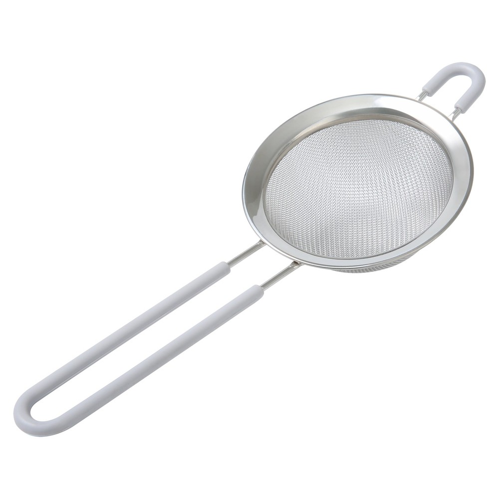 3" Premium Stainless Steel Fine Mesh Strainer, Silver