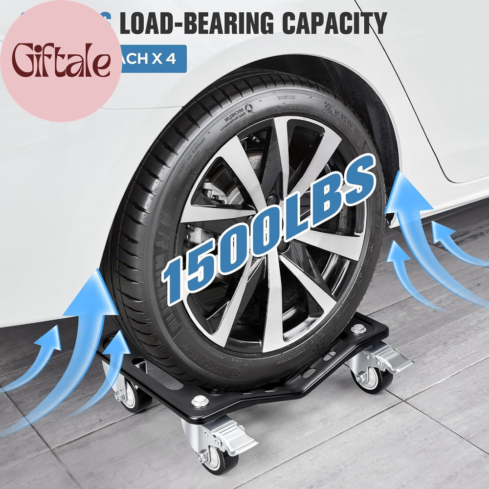 Car Dolly Set Heavy Duty 6000 LBS Wheel Movers