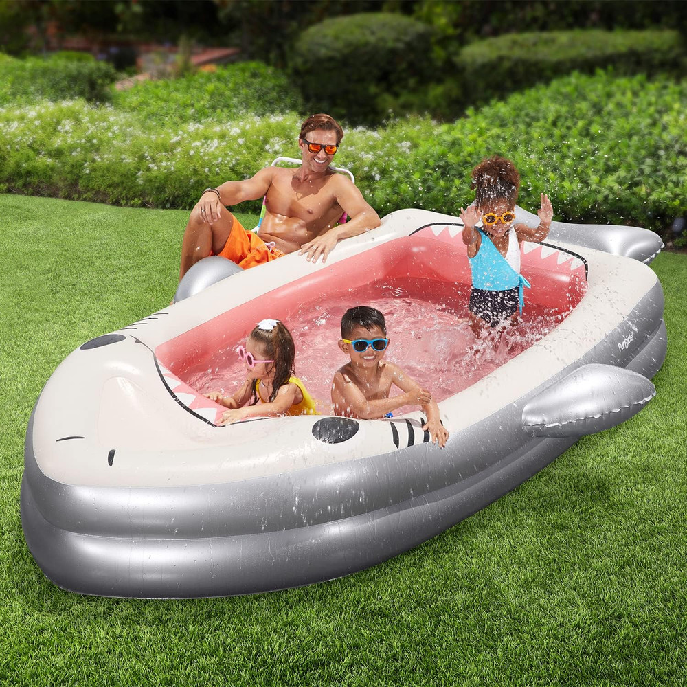 10 Ft Long Big Jaws Inflatable Pool
