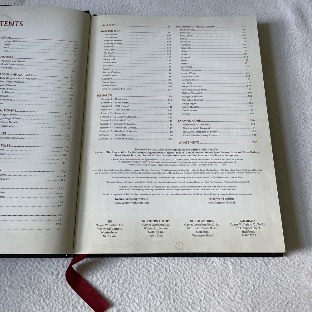 Games Workshop Middle-earth Strategy Battle Game Rules Manual