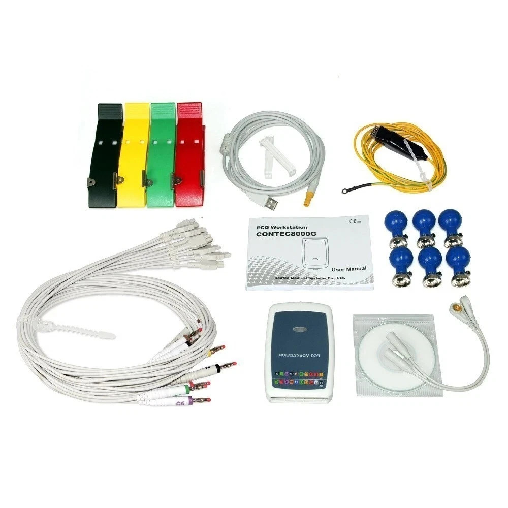 12-Lead Resting ECG Workstation - EKG Recorder with Free PC Software