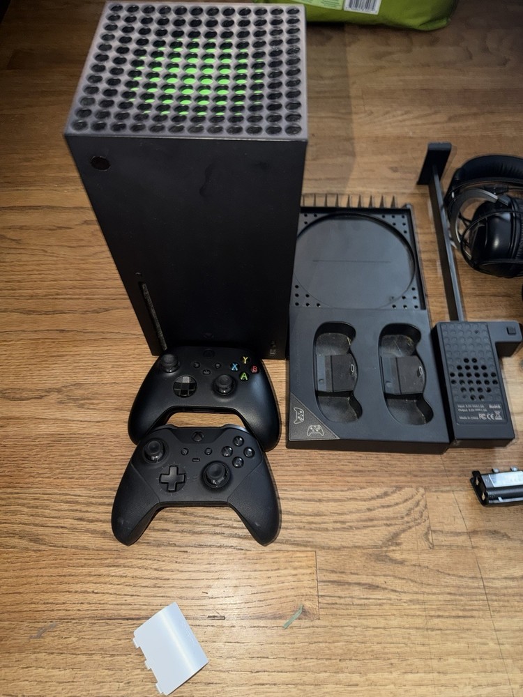 Xbox Console Bundle with Controllers, Headset, Charging Dock, and Cables
