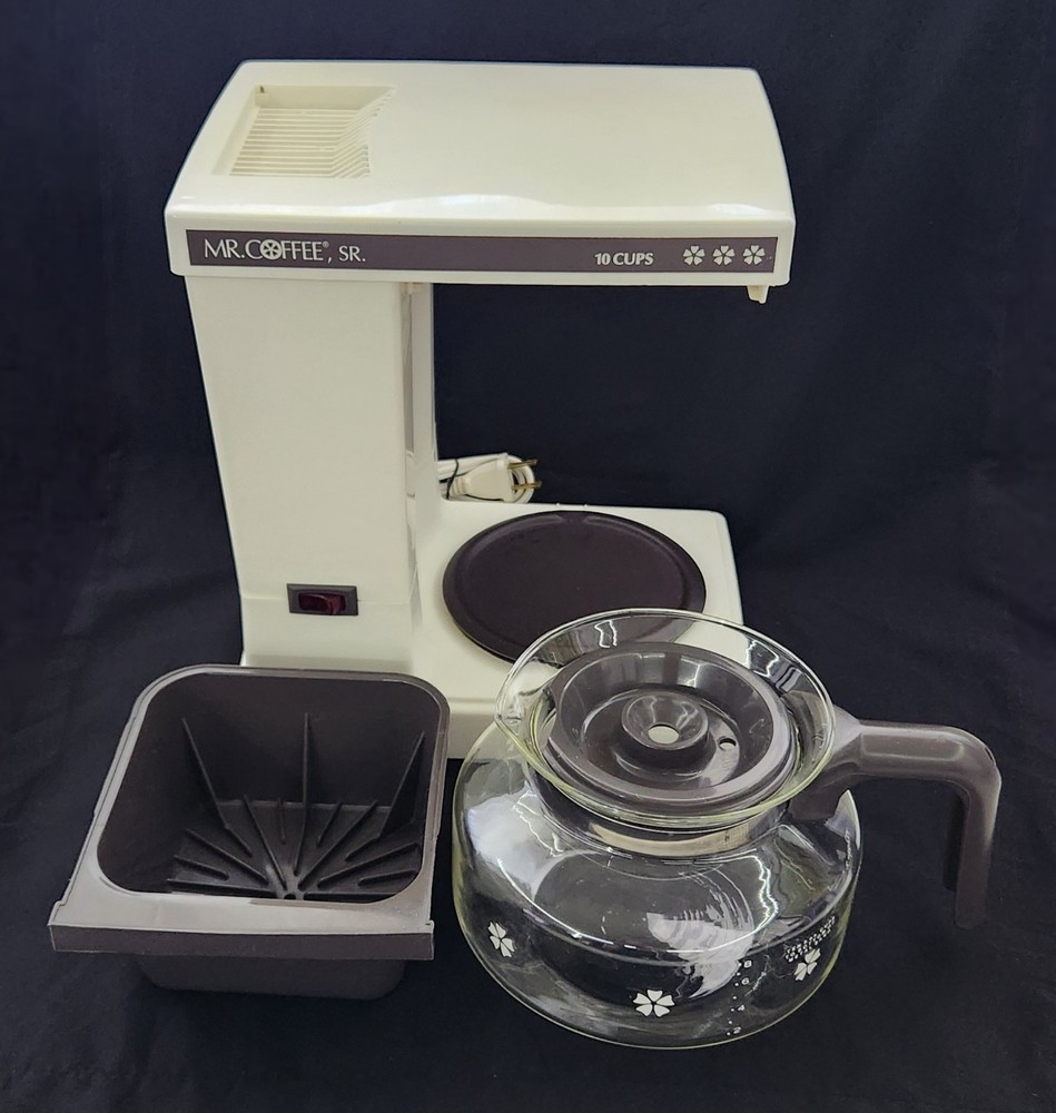 MR. COFFEE SR. 10-Cup Compact Automatic Brewing System SR-10 Box & Manual TESTED
