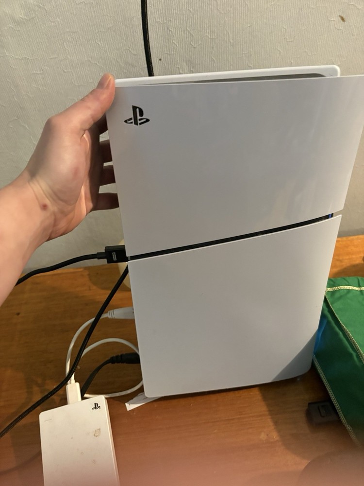 Sony PlayStation 5 Home Console White Black w/ Controller & External Hard Drive