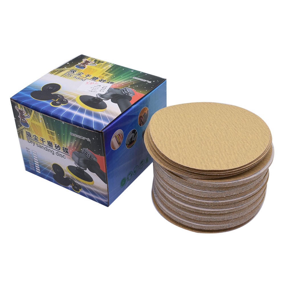 NO-Hole Hook Loop Pads Sanding Disc Flocking 100 Pack 6" 180 Grit