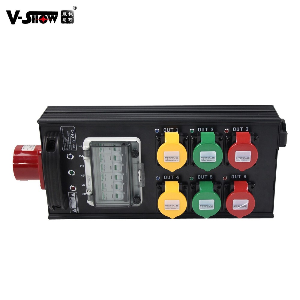VSHOW 6CH Main input&output 200A power supply stage light equipment distributor