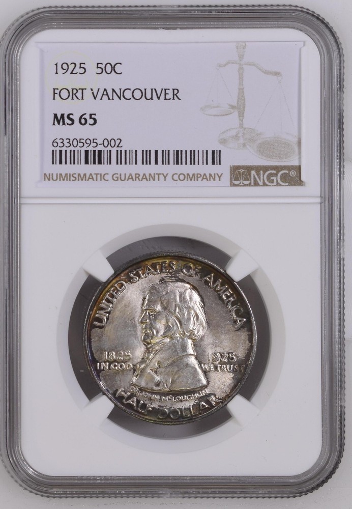 1925 Fort Vancouver Commemorative Half Dollar NGC MS 65 - Attractive Gem!!!