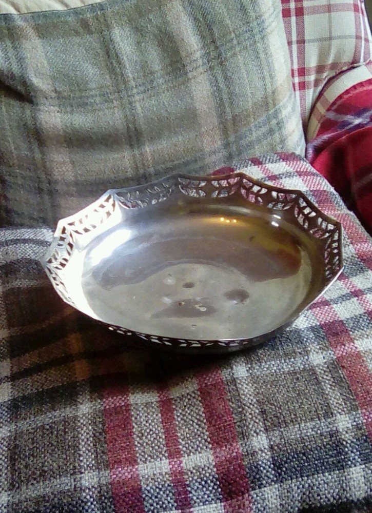 Silver plated dish by Walker and Hall