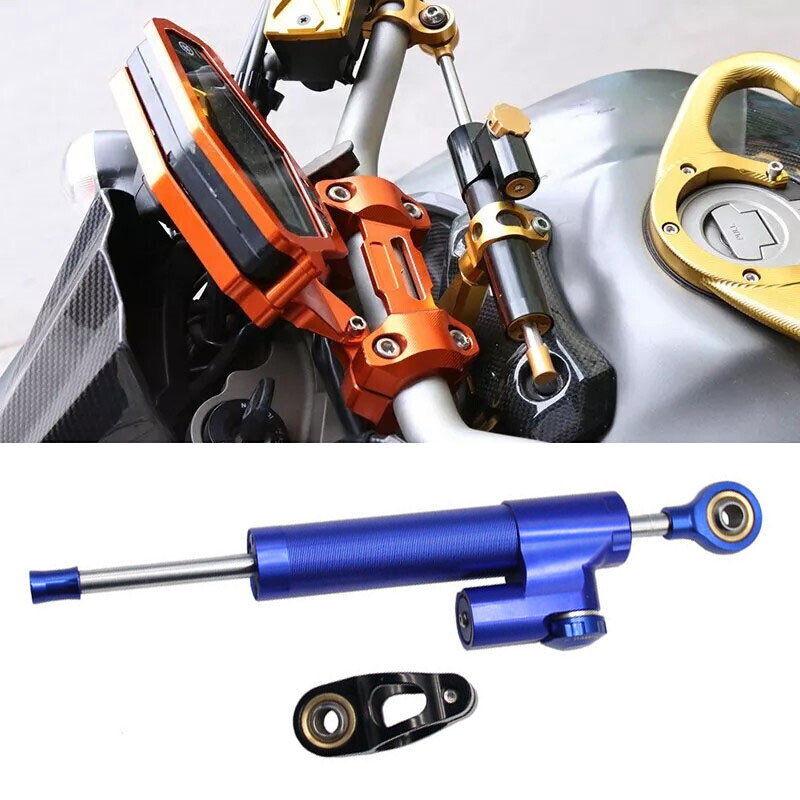 Universal Motorcycle Steering Damper Stabilizer Linear Reversed Safe Control
