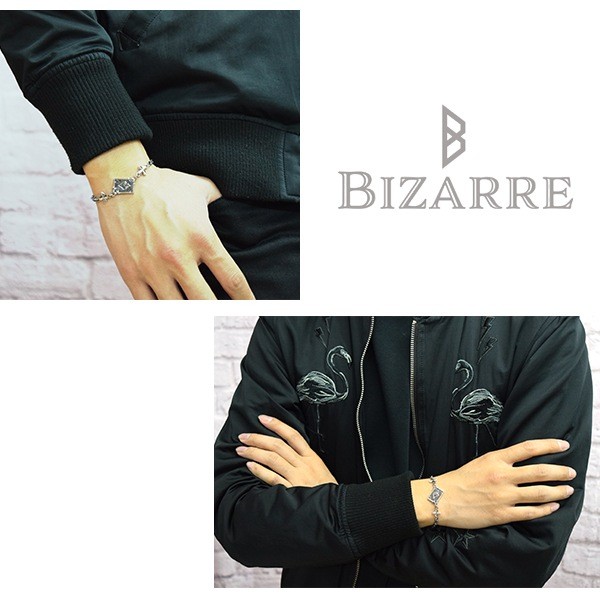 BIZARRE Playing Card Espada Silver Bracelet