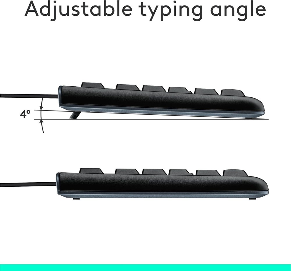 Ergonomic Full-Size USB Keyboard & Optical Mouse Combo - Ideal for Windows