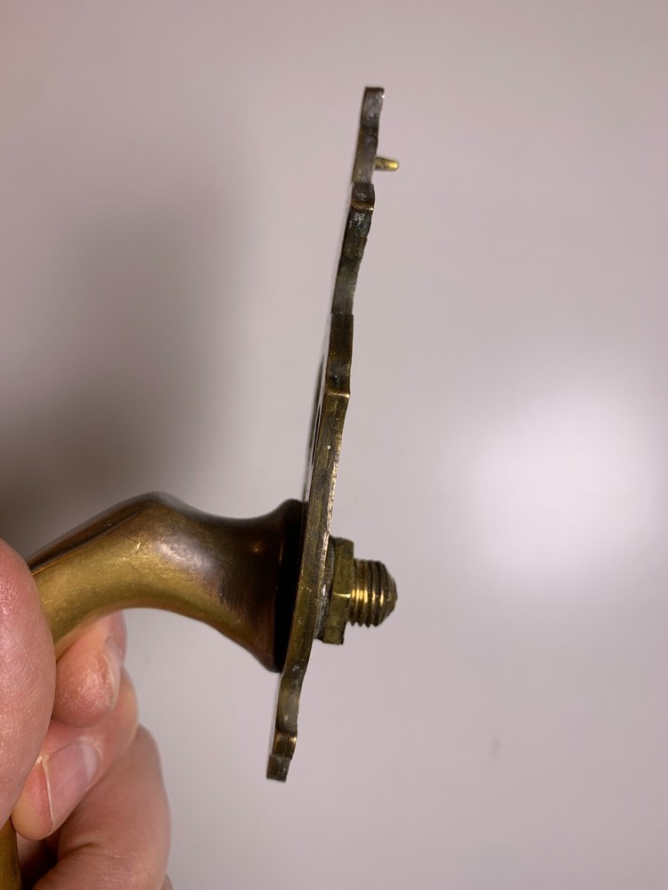 Large Antique Solid Brass Dummy Door Pull Handle Ornate Hollywood Regancy Gothic