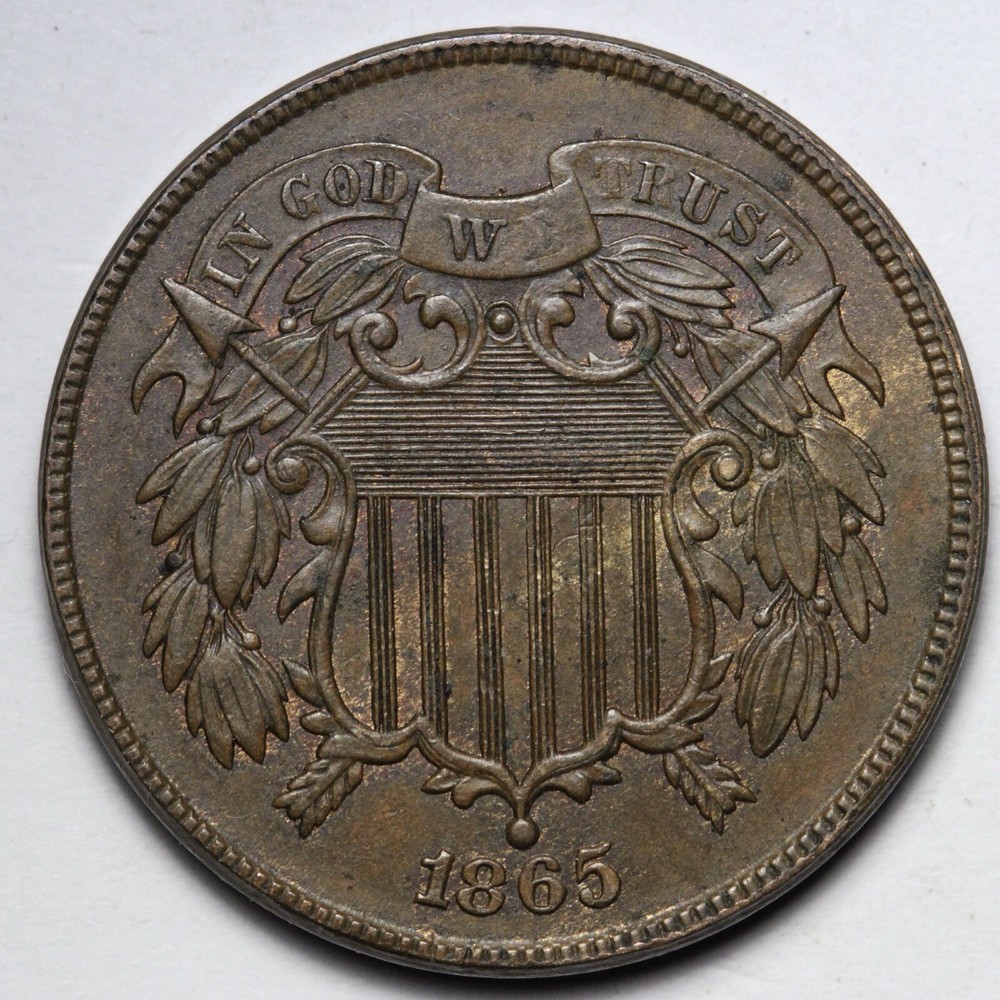 1865 Two Cent Piece UNC *UNCIRCULATED* MS E184 SRBJ