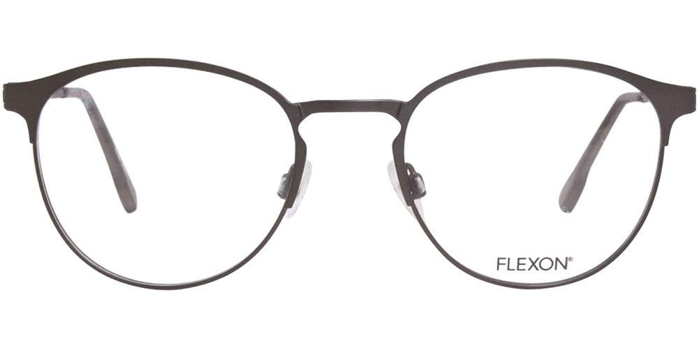 Flexon Men's Gunmetal Round Flex Titanium Eyeglass Frames - E1089 033