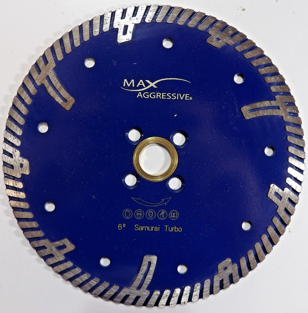 Max Aggressive Samurai Turbo 6" Diamond Blades (10-Pack) 7/8"-5/8" Arbor