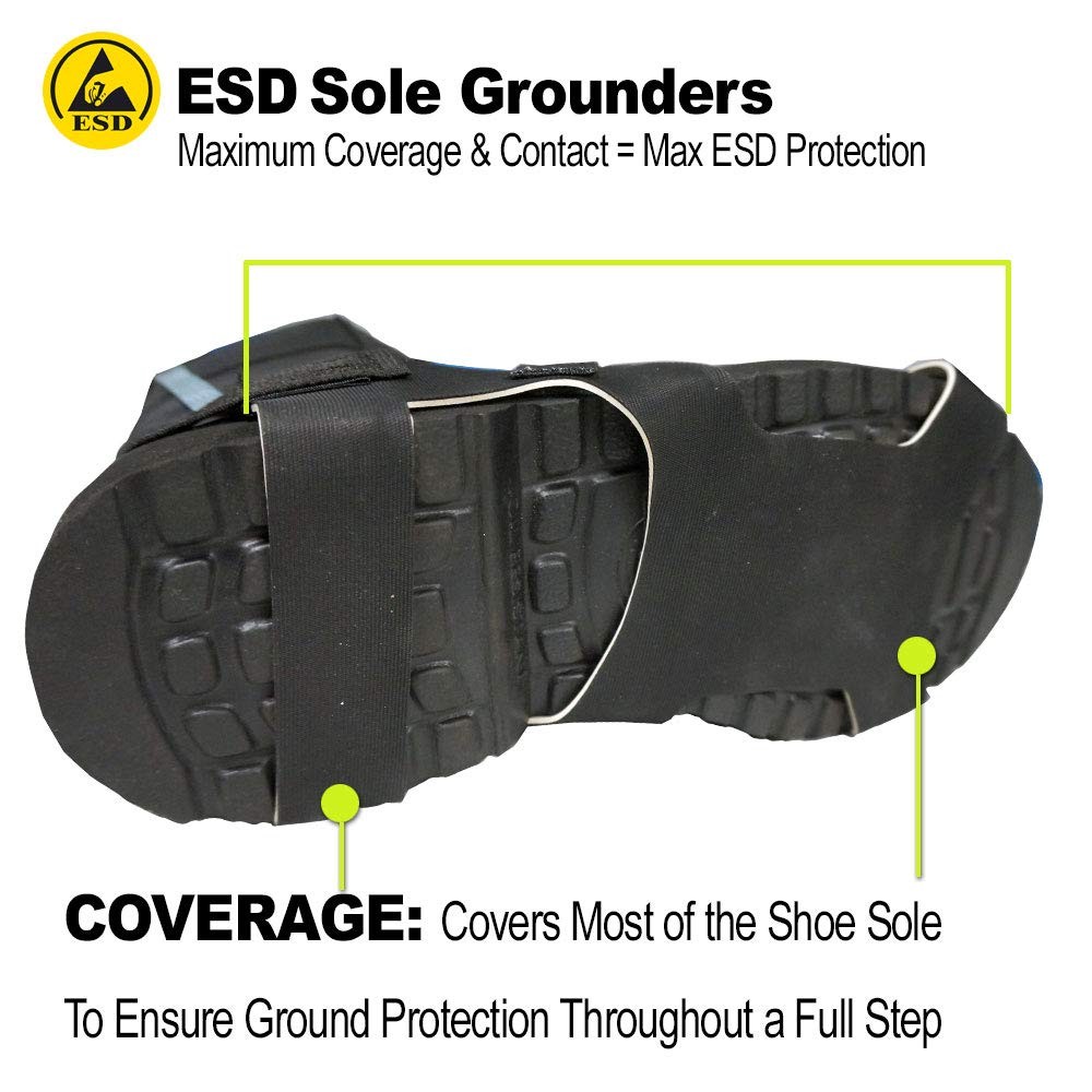 ESD Elastic Sole Grounder - Complete Path to Ground - 1meg S - 1 Piece