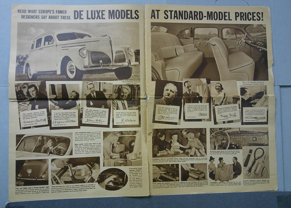 1939 Studebaker Sales Folder