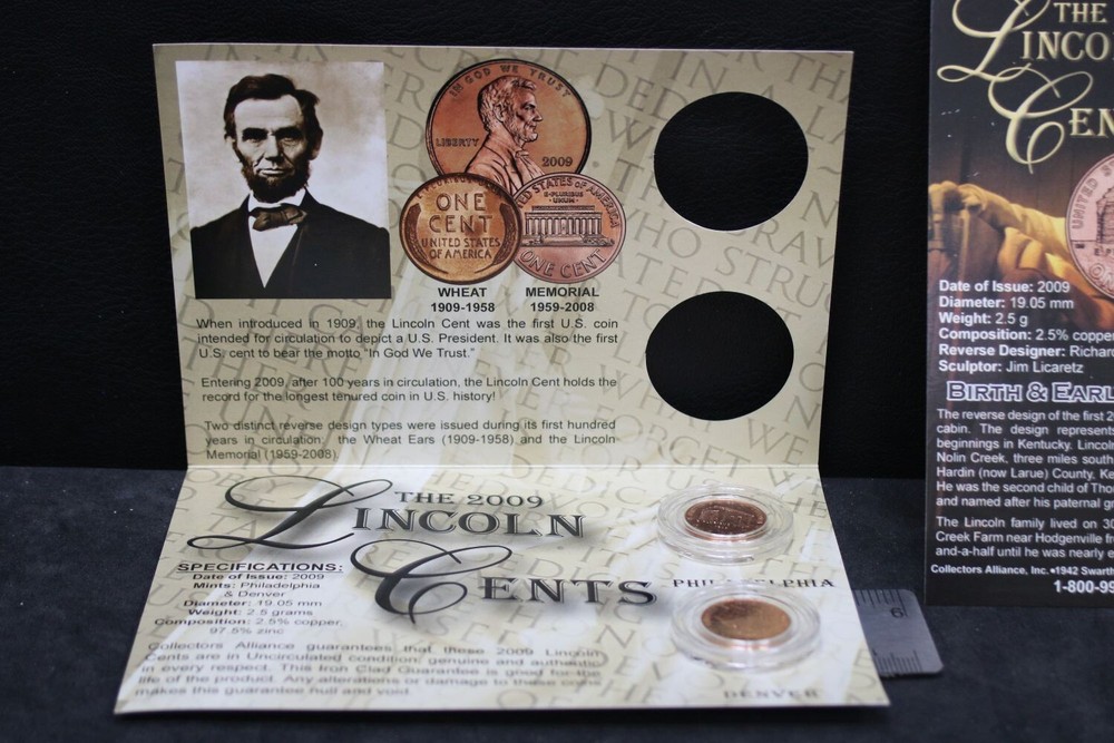 2009 P&D THE LINCOLN CENT BICENTENNIAL PROGRAM UNCIRCULATED COINS ISSUE 1-4 #730