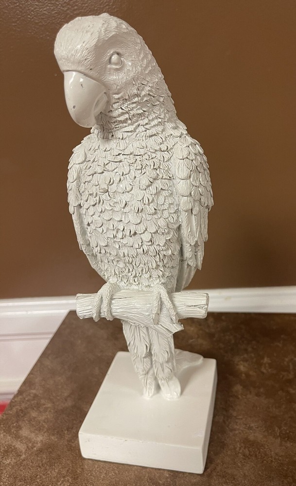 Life-Sized 20th Century White  Parrot Bird Statue