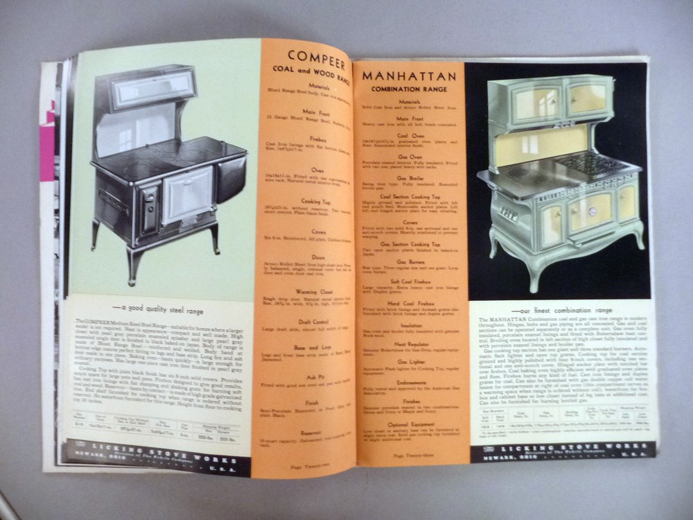 Licking Stove & Range CATALOG - 1934 ~~ stoves, ranges