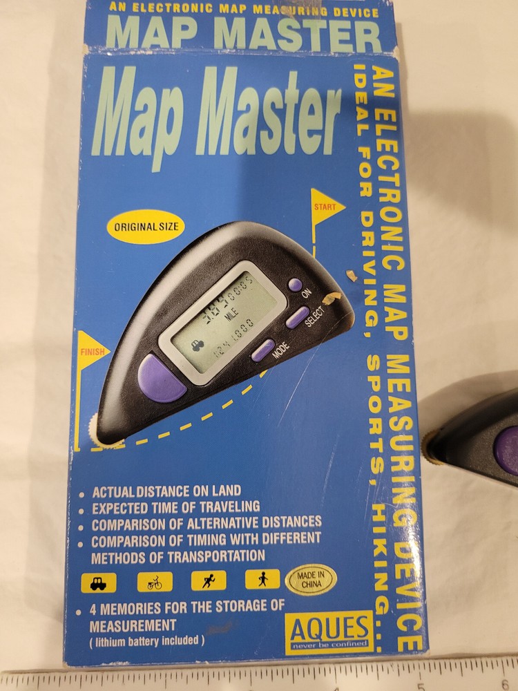 Aques Map Master Electronic Measuring Device Original Box Hiking Driving
