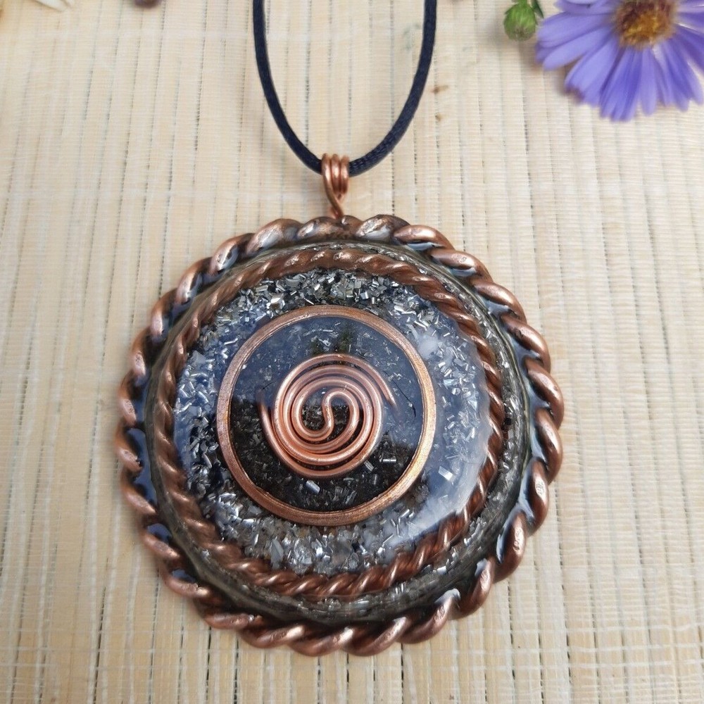 Most Powerful Orgone Pendant - With 2 Tensor Ring -Range 5,000km -EMF protection