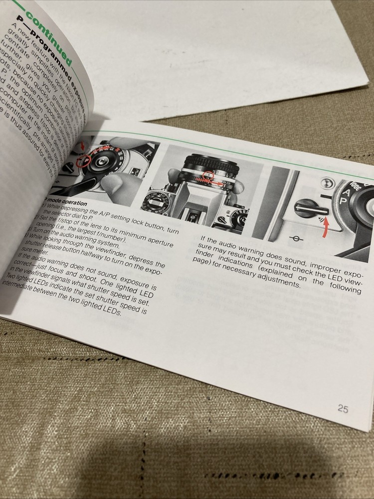 Nikon FG Instruction Manual, Original c1982