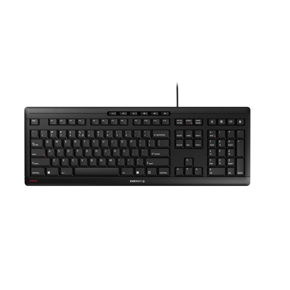 CHERRY Stream Keyboard Wired USB SX Scissors Mechanism QWERTY Whisper-Quiet S...