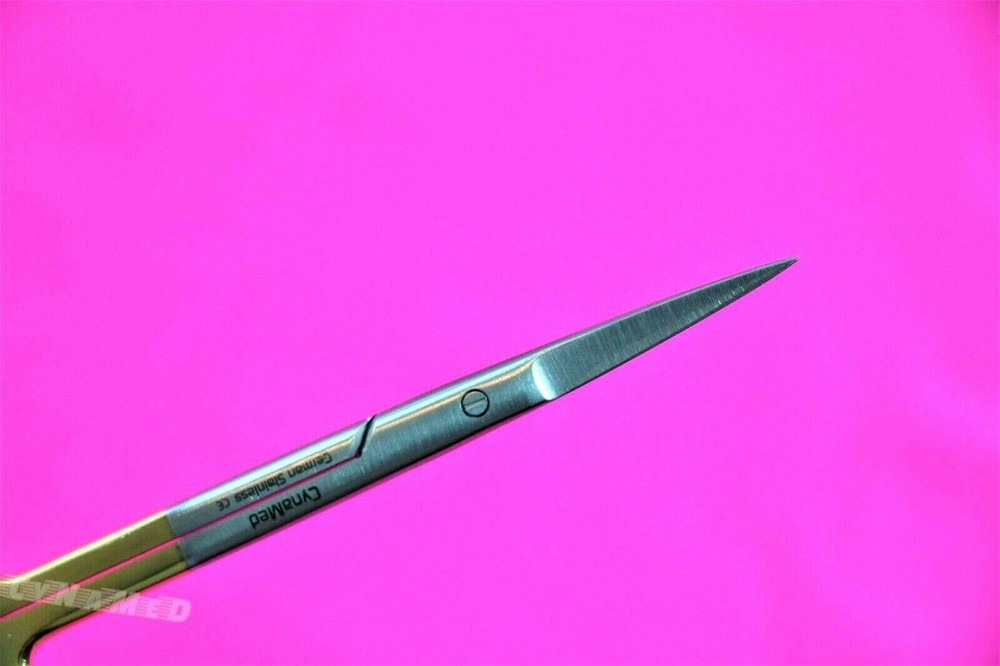 Premium German Iris Supercut Micro Dissecting Scissors Curved 4.5" with Tungs...