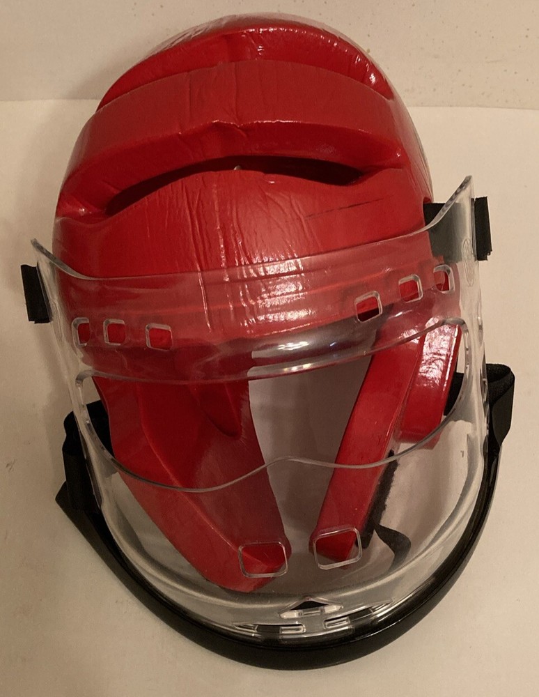 ProForce Lightning Sparring Headgear, Red XL With ProForce II Clear Face Shield
