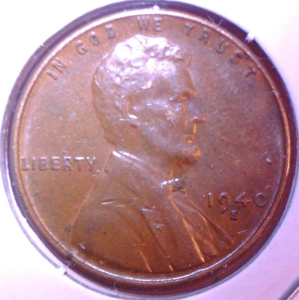 1940 S Die Chip/Cud Wheat Cent ERROR 3016 - Ali