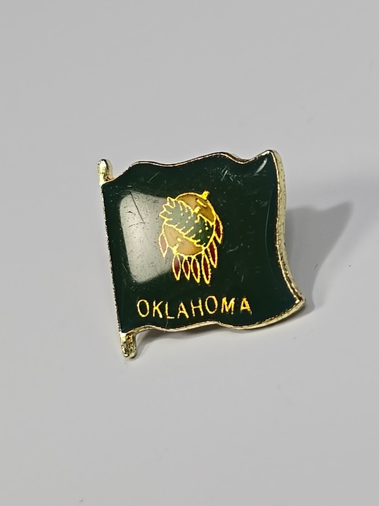 Oklahoma Flag Souvenir Lapel Pin Small Size