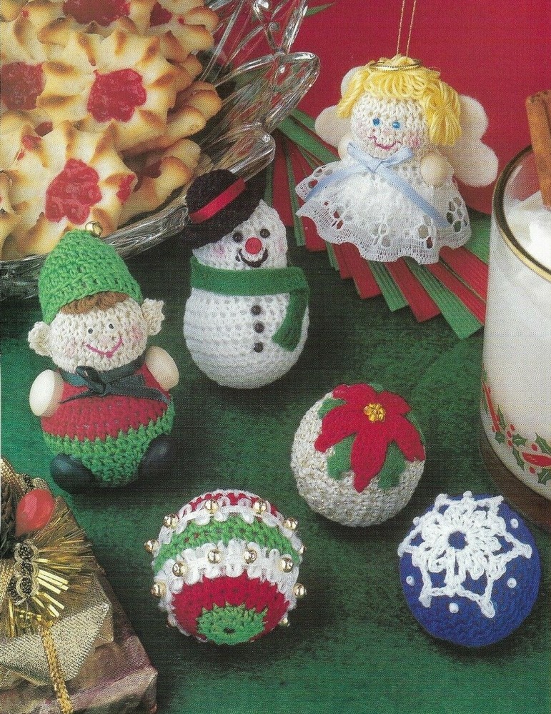 5 METALLIC ORNAMENTS & 6 WEE WINTER TRINKETS CROCHET PATTERN INSTRUCTIONS