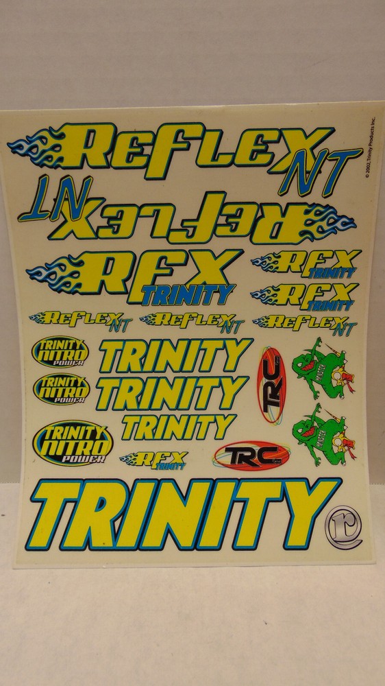 HTF 2002Y Trinity Reflex NT Decal Sheet YELLOW