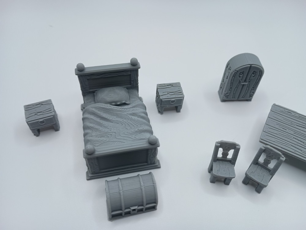 3D Printed Bed Chamber Prop Set (28mm-32mm Scale)