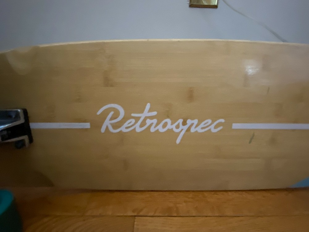 RETROSPEC Longboard Skateboard Complete 44" Zed Cruiser Maple Deck Aqua Fishtail