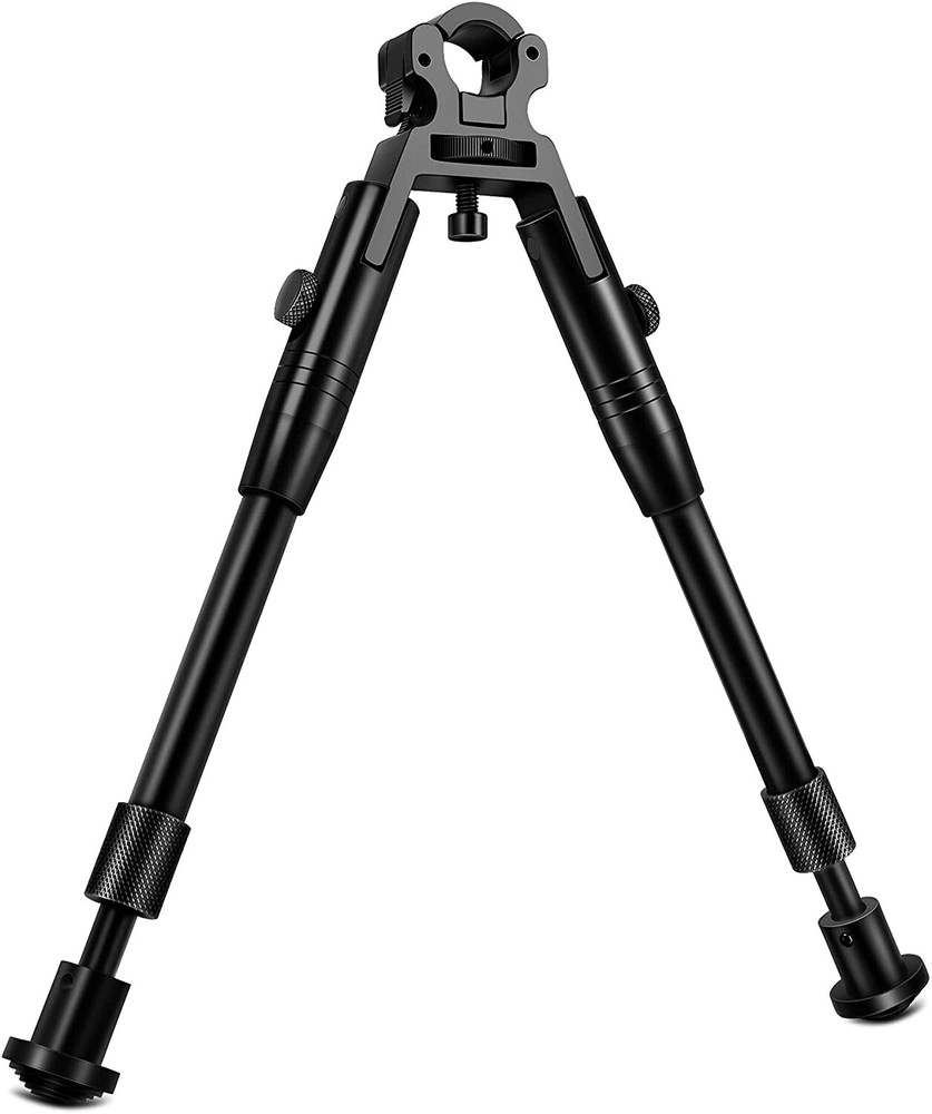 Clamp-on Barrel-Mount Folding Rifle Bipod 8"-10" Spring Return Rest for Shooting