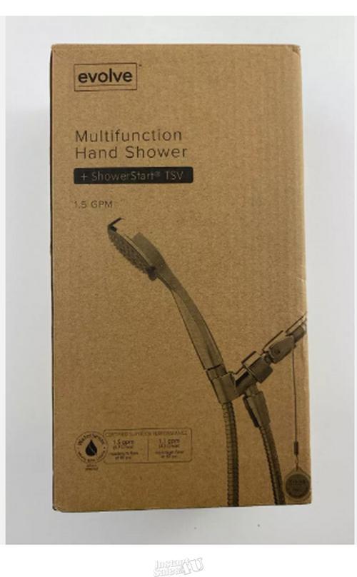 Evolve 3-Spray Patterns Wall Mount Water Massage Handheld Shower Head 1.5 GPM