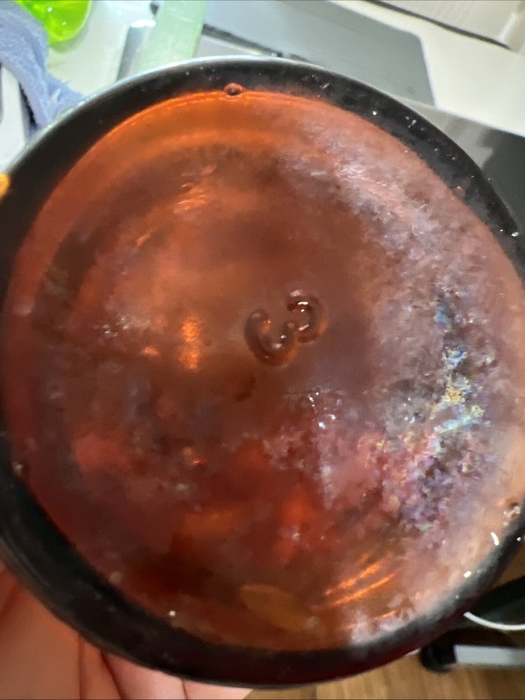 SANFORD'S INKS & LIBRARY PASTE #3 Corked 6" TALL BOTTLE AMBER