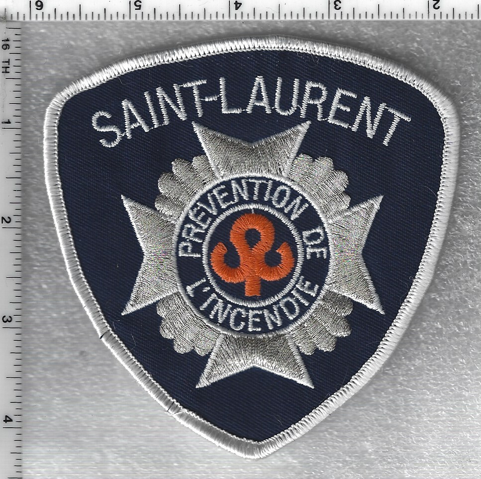 Saint-Laurent Fire Department (Manitoba, Canada) White Shoulder Patch