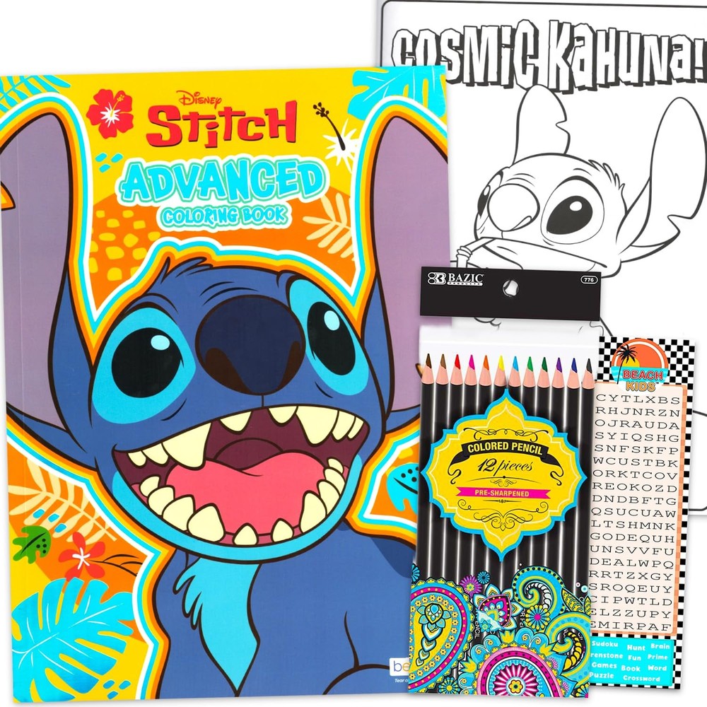 Disney Stitch Advanced Coloring Book, Multicolor