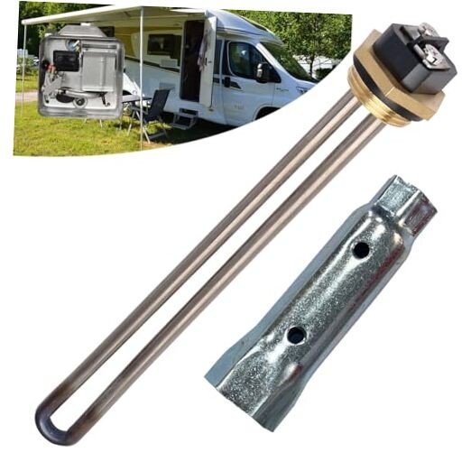 Upgraded Titanium 520900 RV Water Heater Element with Wrench for Suburban SW