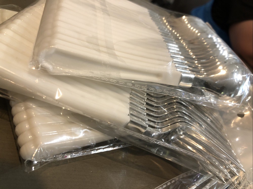 120 Plastic Party Cutlery Spoon Fork Knife Set Wedding Party Event Tableware
