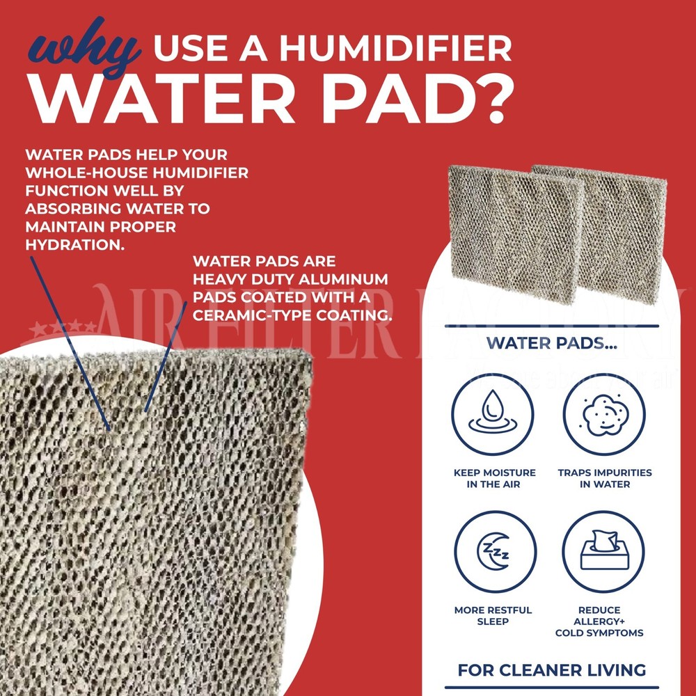 2 PACK COMPATIBLE WITH HONEYWELL HE250A HUMIDIFIER WATER PAD FILTER REPLACEMENTS